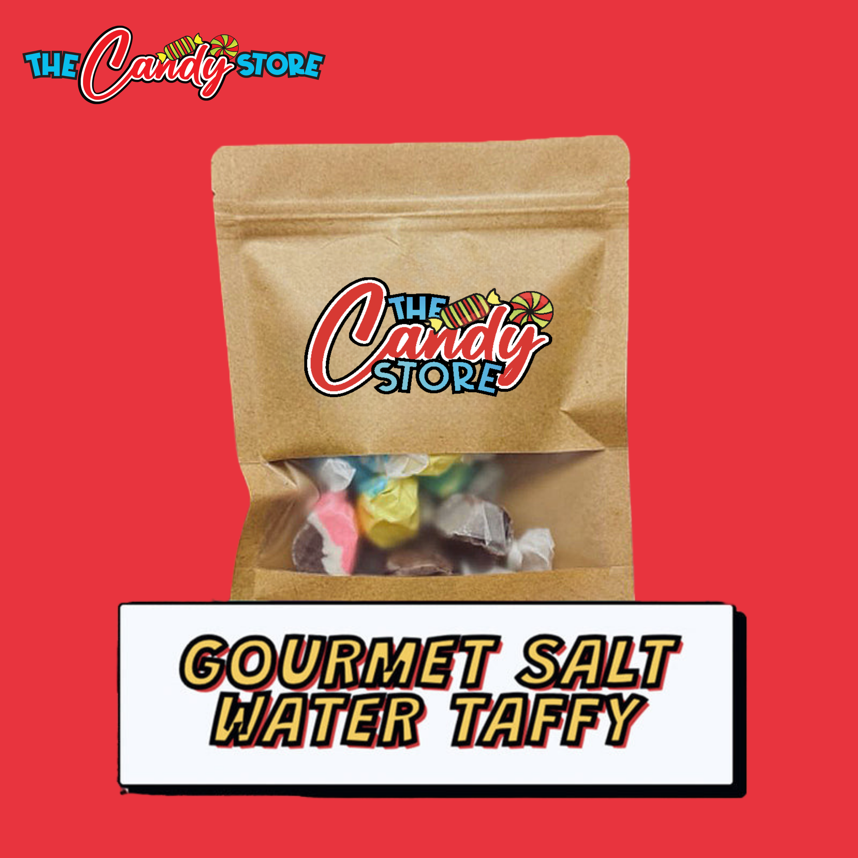 Gourmet Salt Water Assorted Taffy (Candy Pack Of 10) (Halal Friendly)