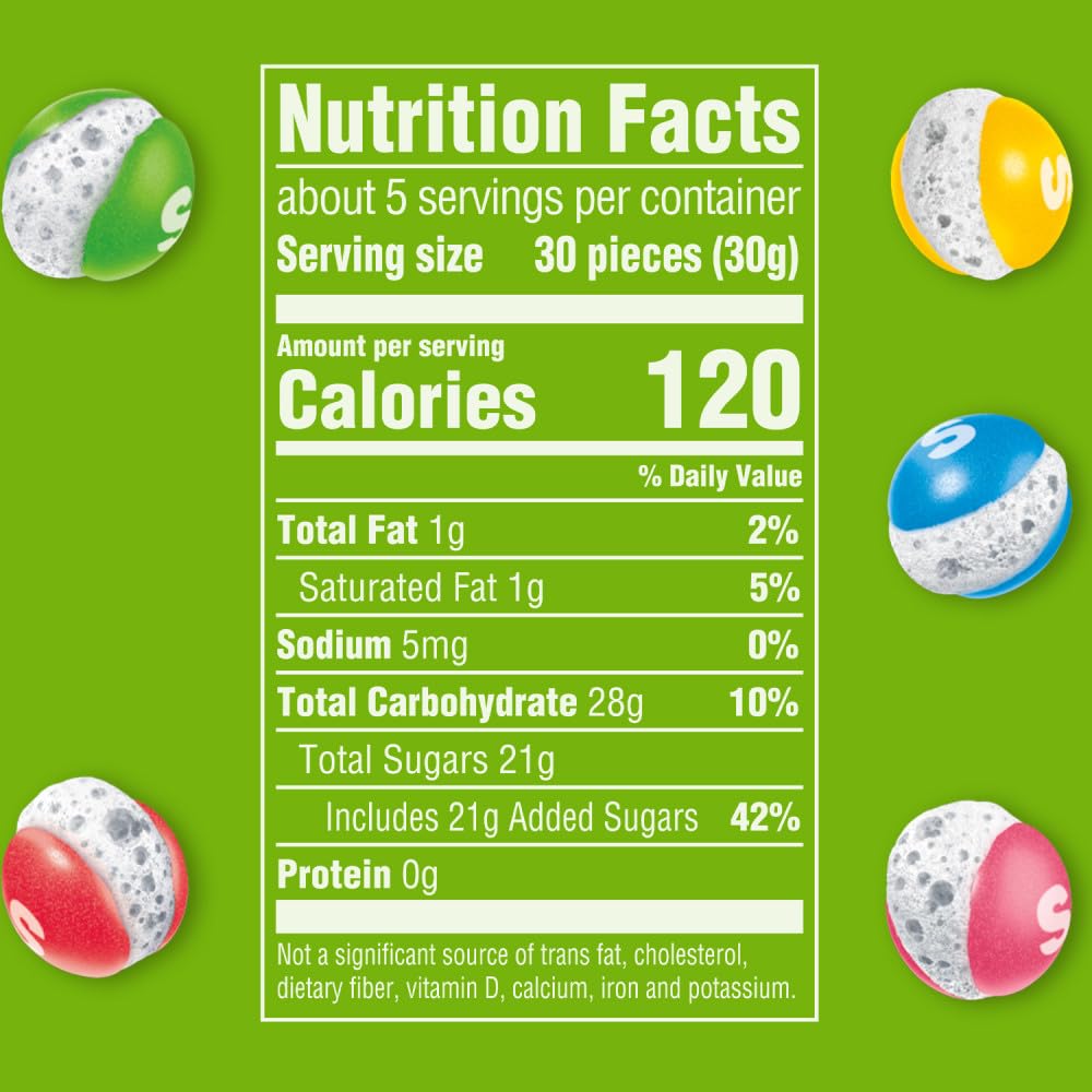 Skittles POP'd Sour Freeze Dried Candy Bag