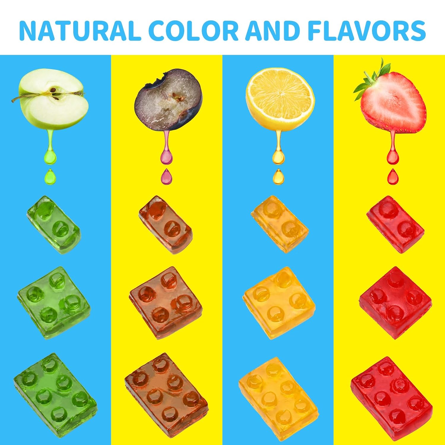 Amos 4D Mixed Fruits Gummy Block (Halal)
