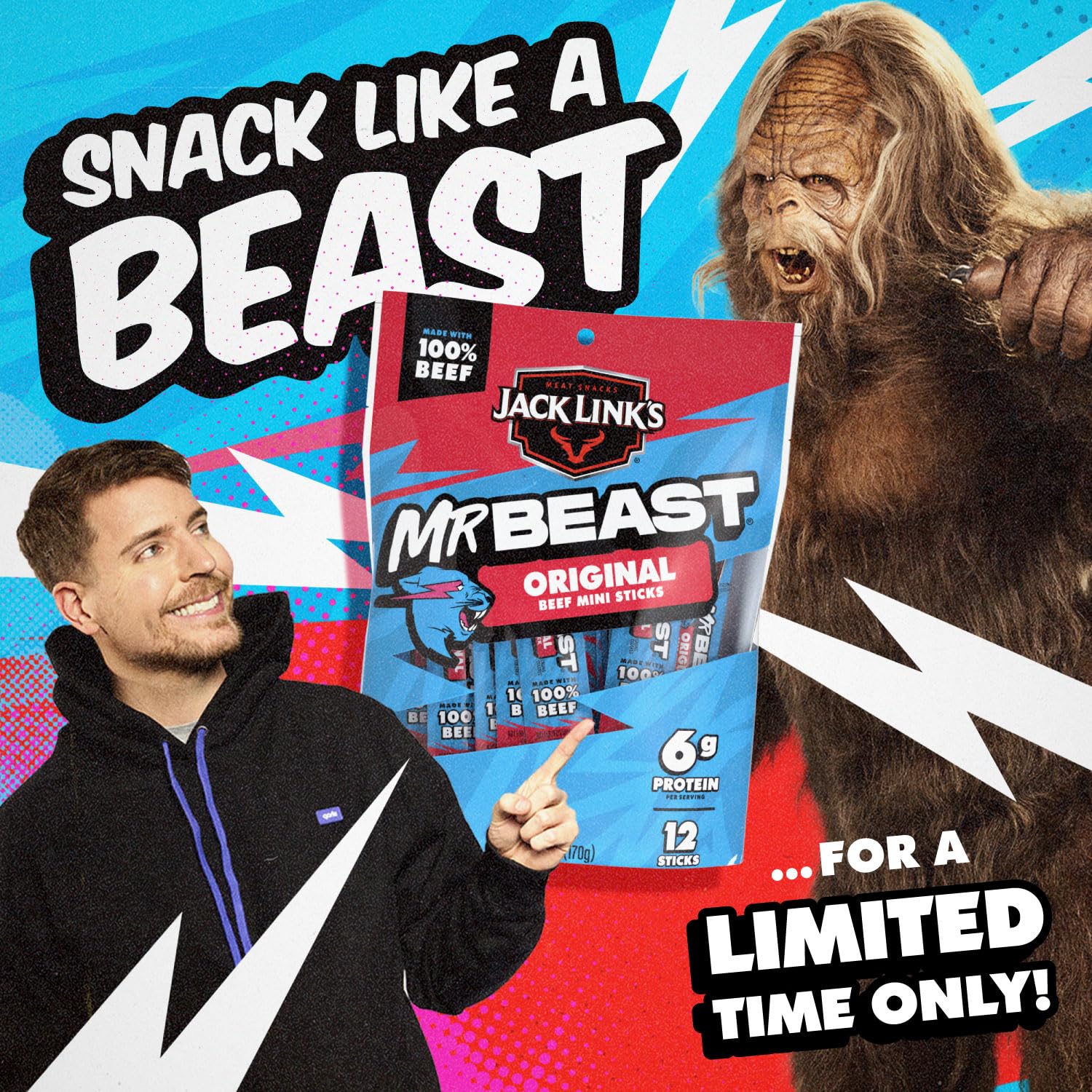 MrBeast x Jack Link’s Original Mini Beef Stick