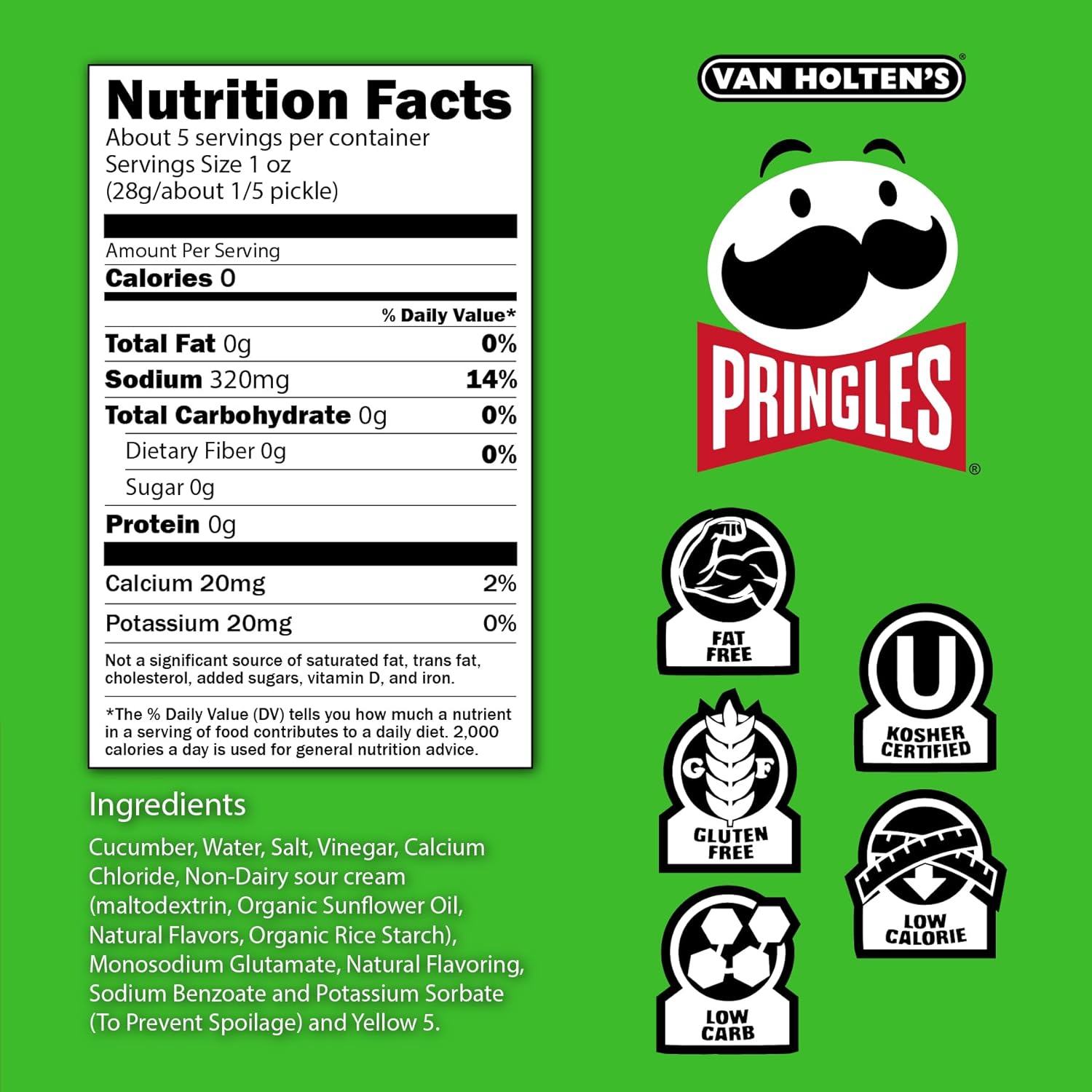 Van Holten's Pickle-In-A-Pouch Pringles Sour Cream & Onion Snack