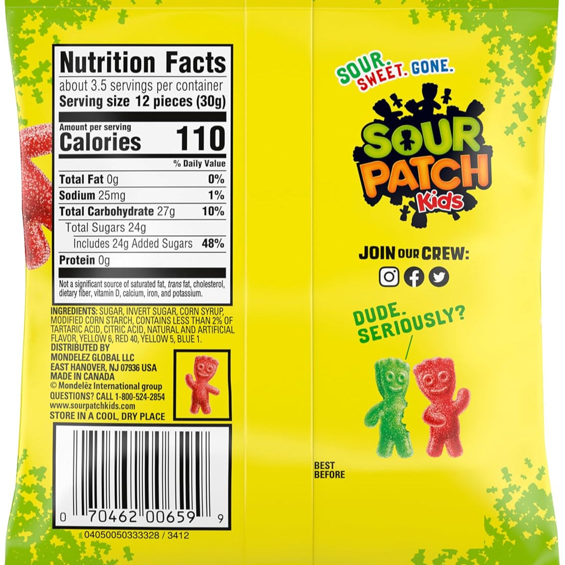 Sour Patch Kids Original Soft & Chewy Candy