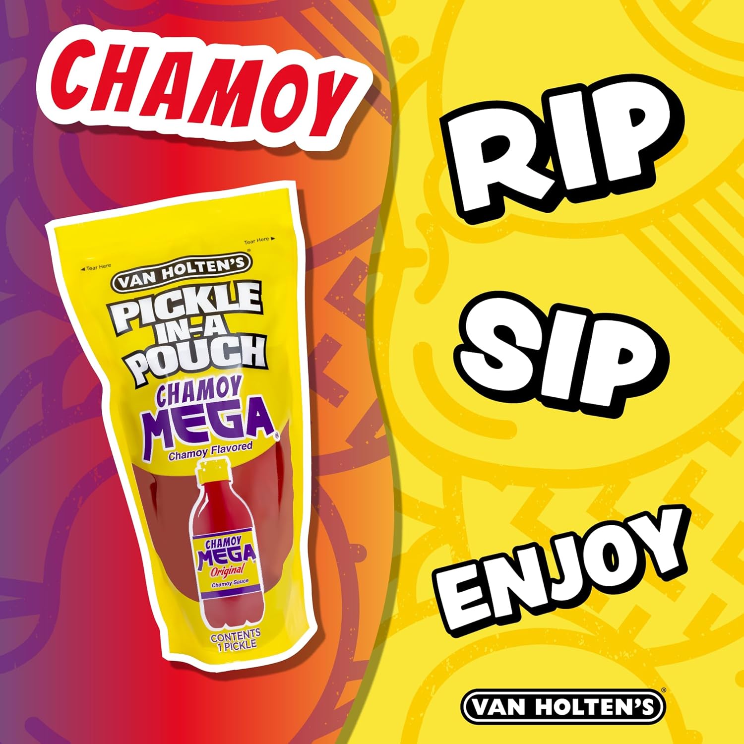 Van Holten's Pickle-In-A-Pouch JUMBO Chamoy Snack
