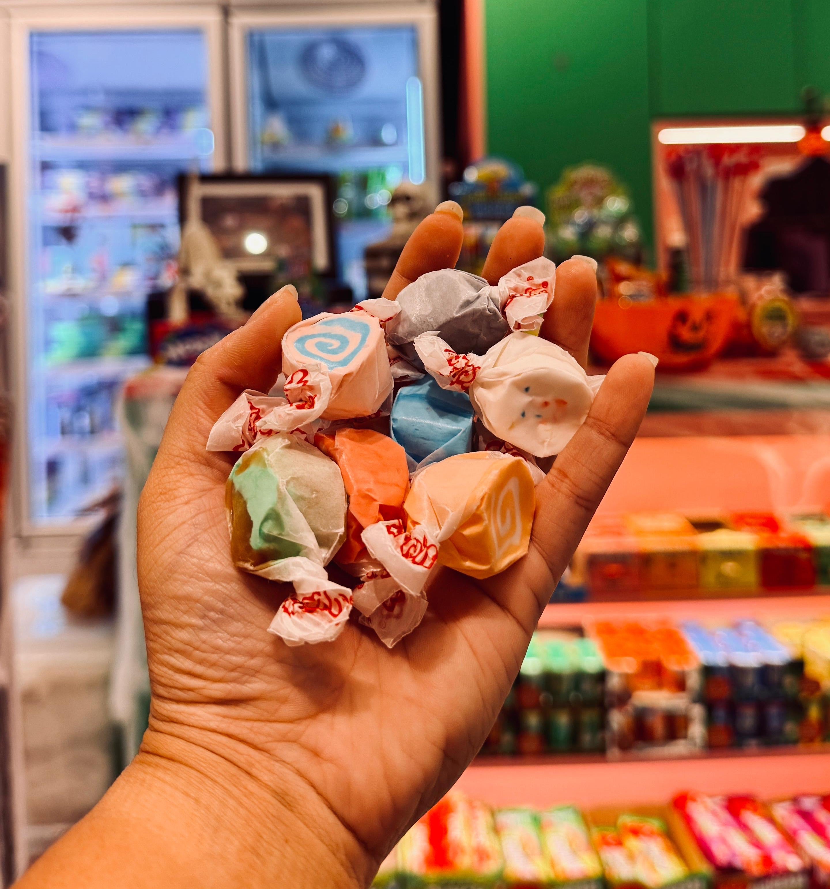Gourmet Salt Water Assorted Taffy (Candy Pack Of 10) (Halal Friendly)