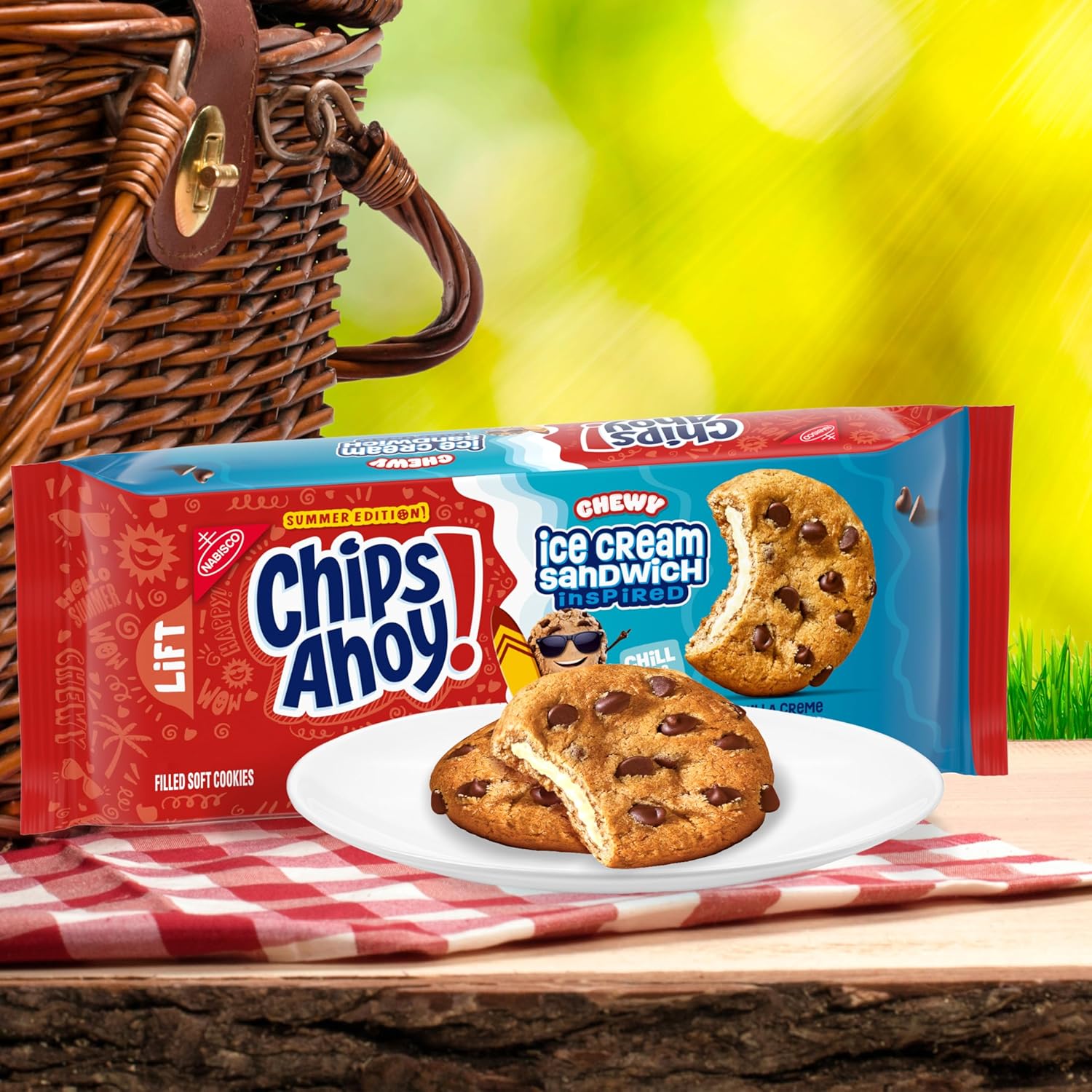 Chips Ahoy! Chewy Ice Cream Sandwich-Inspired Choc Chip Cookies