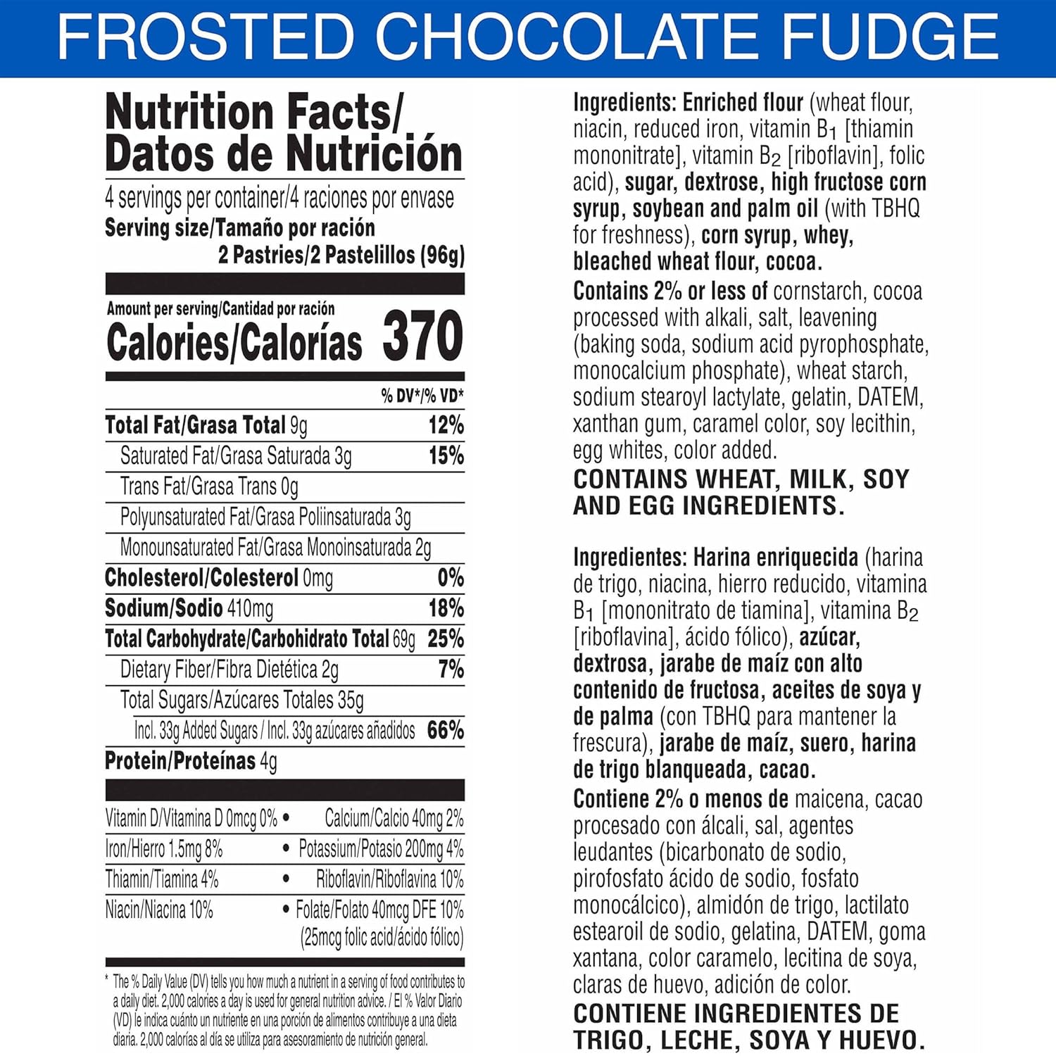 Pop Tarts Frosted Chocolate Fudge Toaster Pastries Box