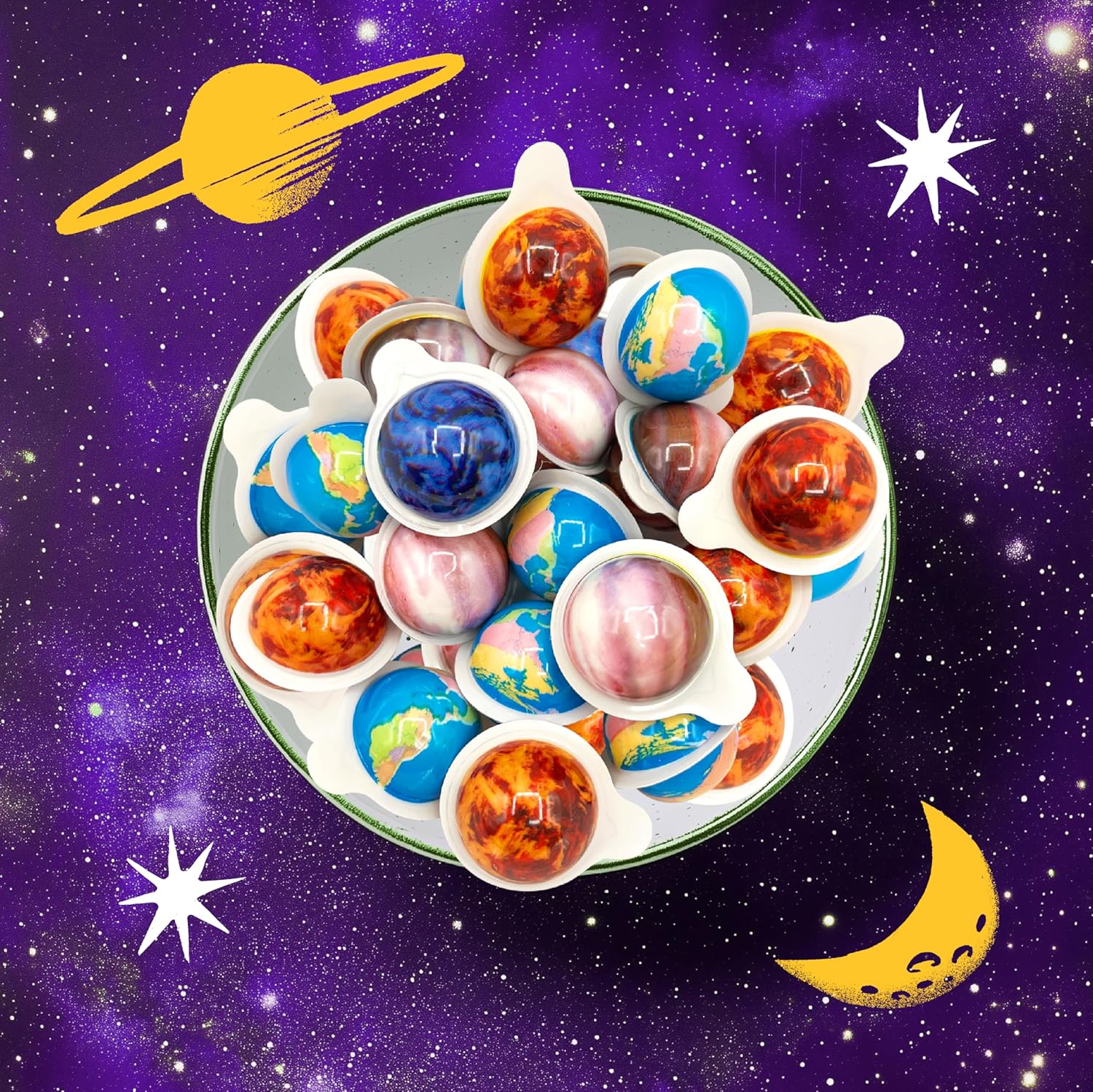 Planet Mix Strawberry Jam Gummy Balls Candy