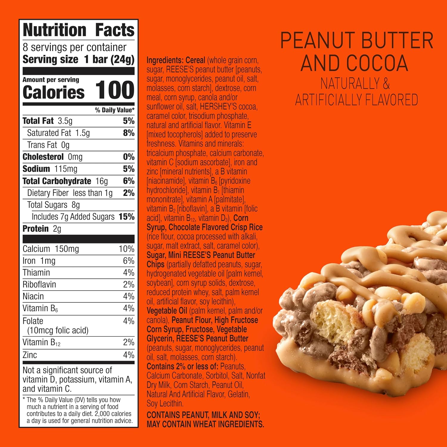 Reese's Peanut Butter & Cocoa Puffs Cereal Treat Bar