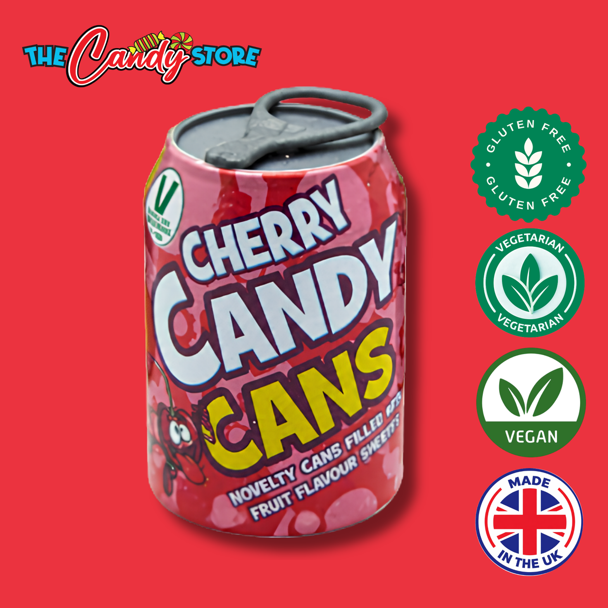 crazy Candy factory candy can in cherry flavor