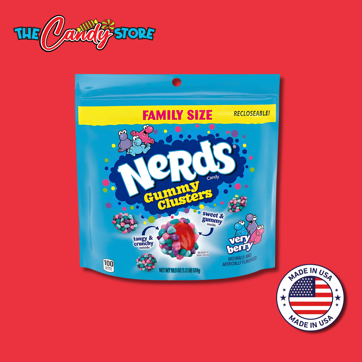 Nerds Gummy Clusters Berries Fruit Flavour Candy Bag