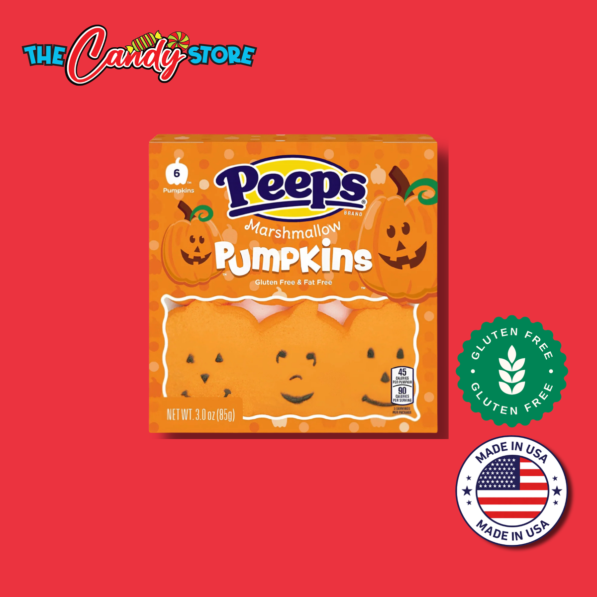 PEEPS Halloween Assorted Marshmallow Candy, 85g