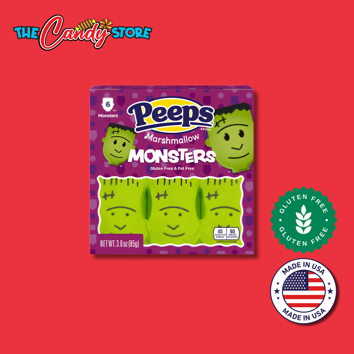 PEEPS Halloween Assorted Marshmallow Candy, 85g