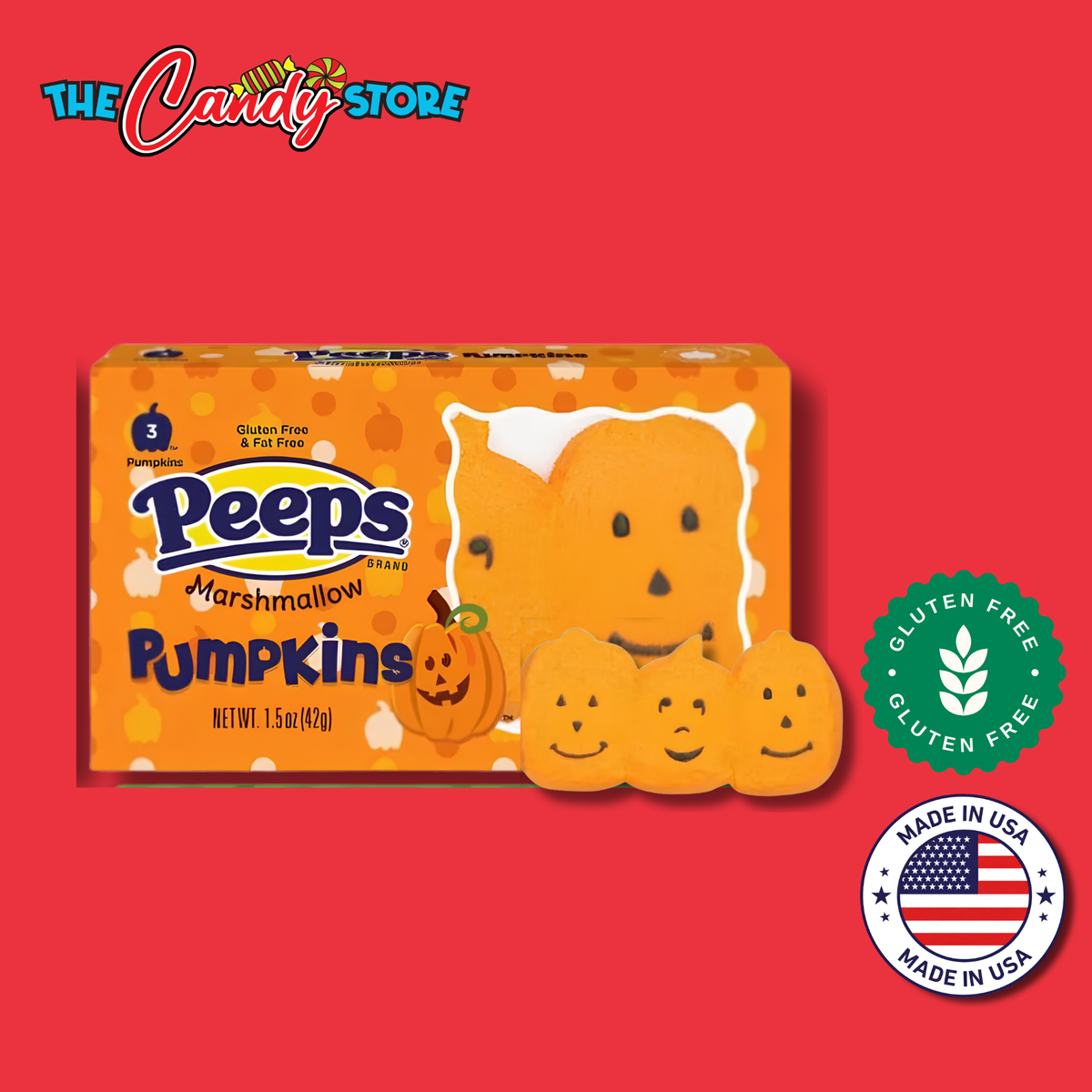 PEEPS Halloween Assorted Marshmallow Candy, 42g
