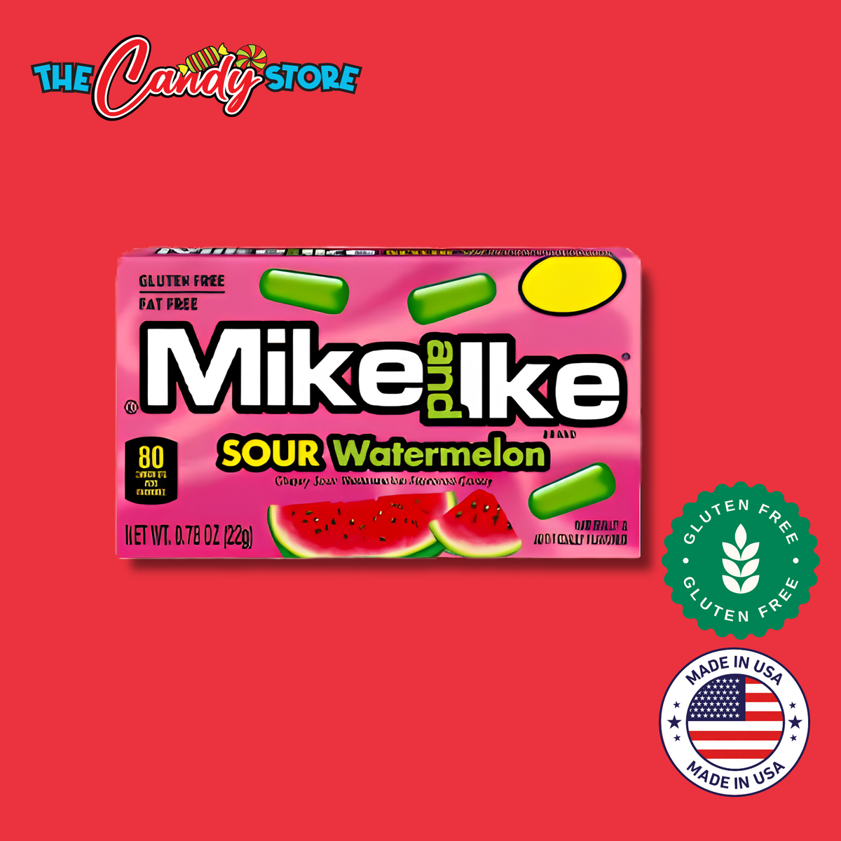 Mike and Ike Sour Watermelon 22g