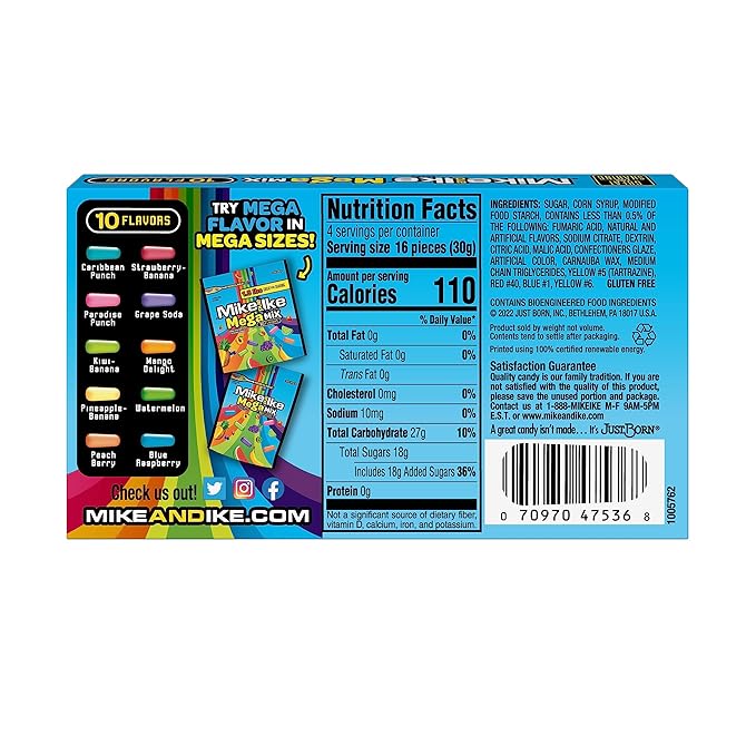 Mike and Ike Mega Mix Chewy Candy