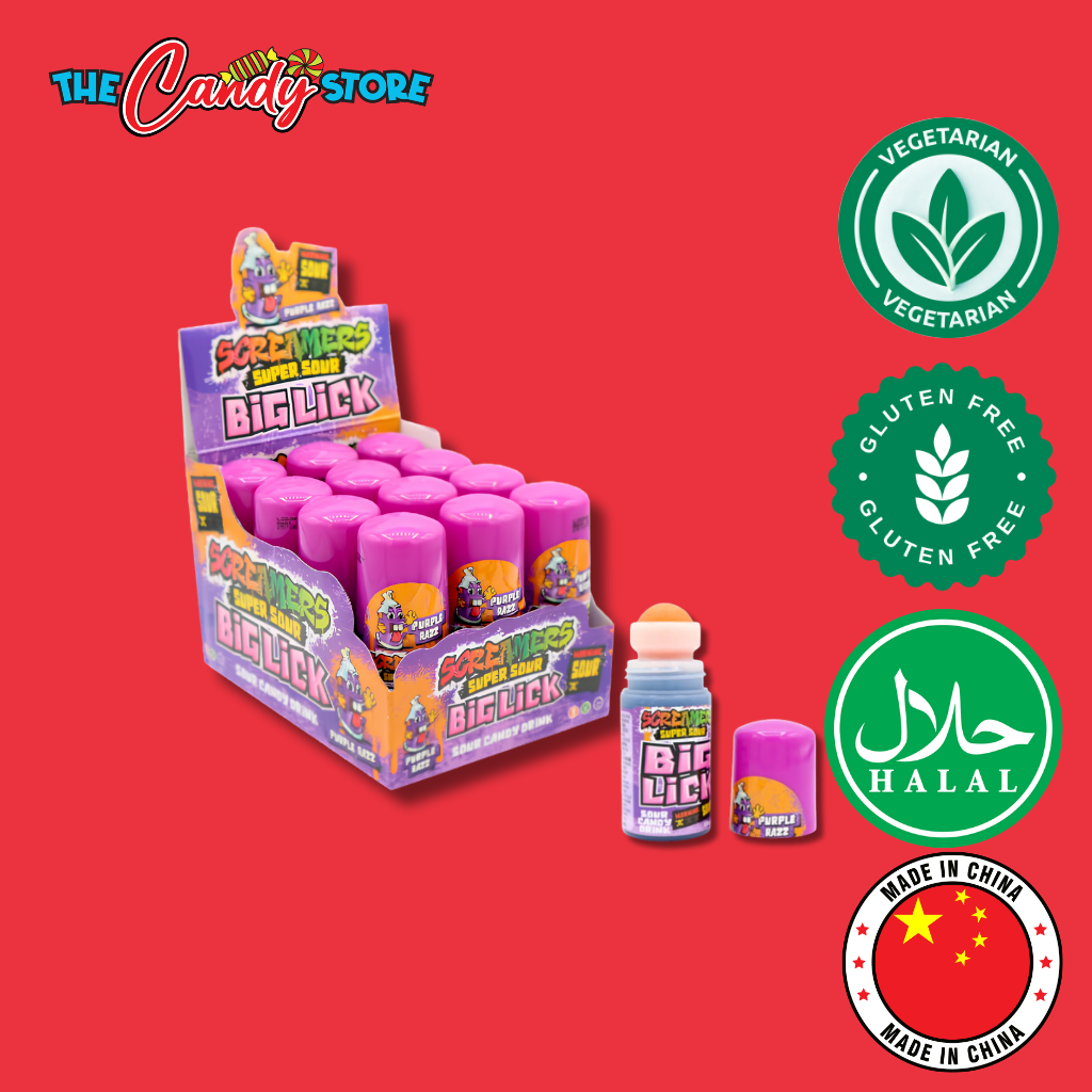 Zed Candy Screamers Purple Razz Big Lick 60ml- The Candy Store