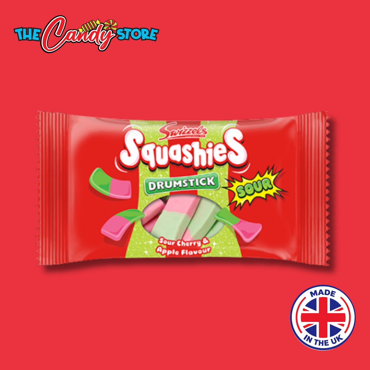 Swizzels Squashies Sour Cherry & Apple Chewy Candy