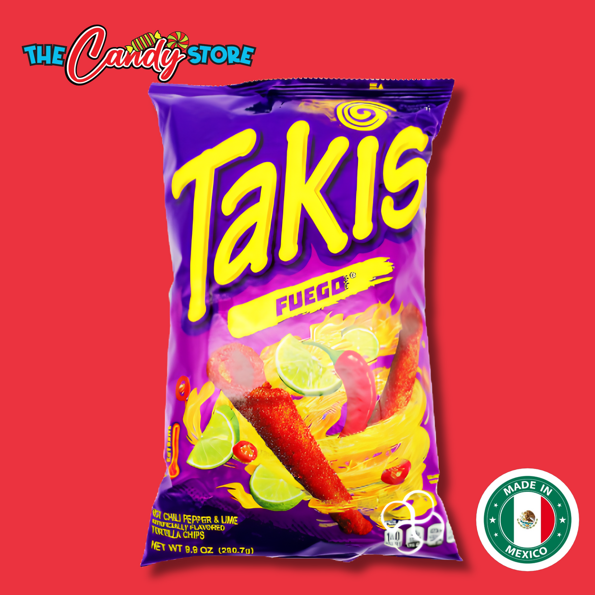 Takis Fuego Hot Chilli Pepper & Lime Rolled Tortilla Chips