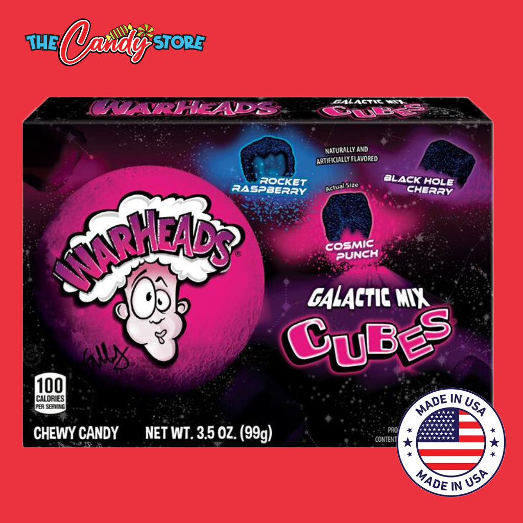 Warheads Galactic Sour Mix Cubes Theatre Box