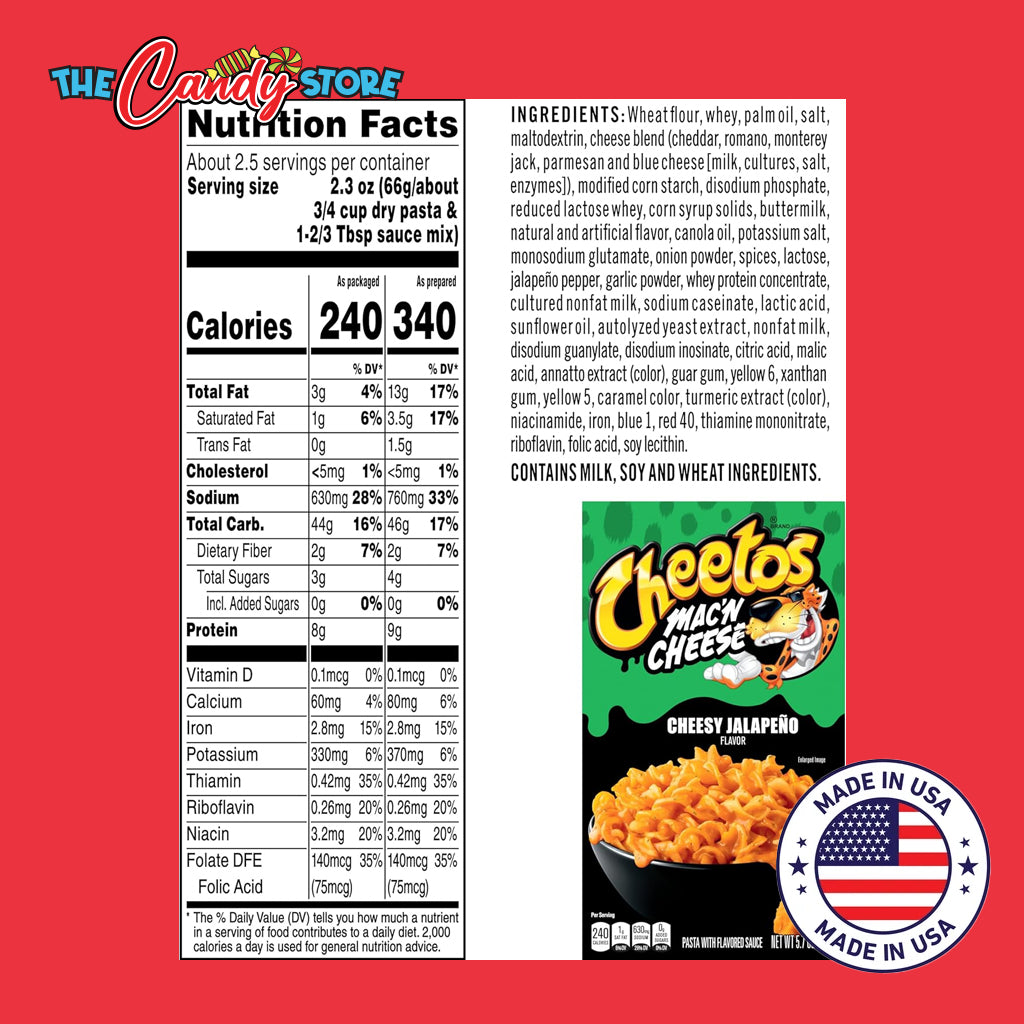 Cheetos Mac & Cheese Jalapenos Cheese Snack