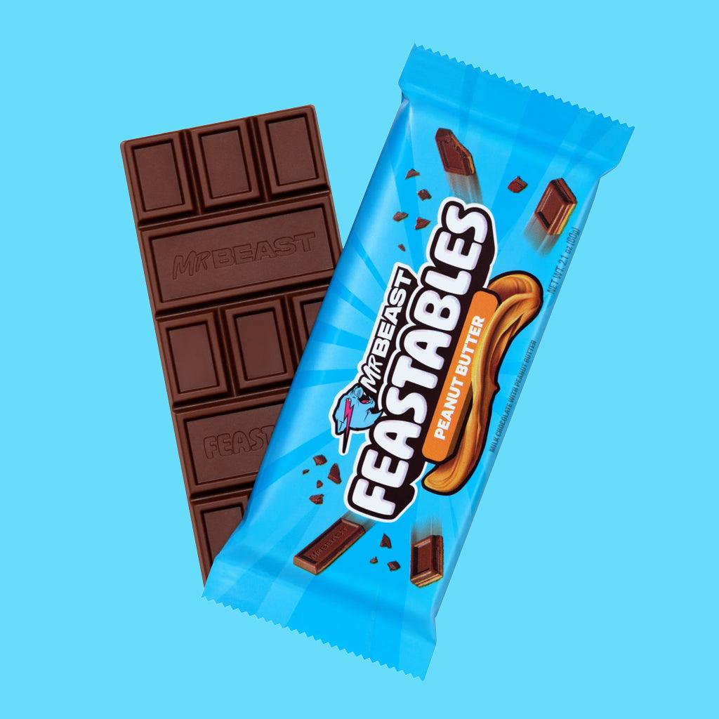 Feastables Mr Beast Chocolate Bar, Peanut Butter
