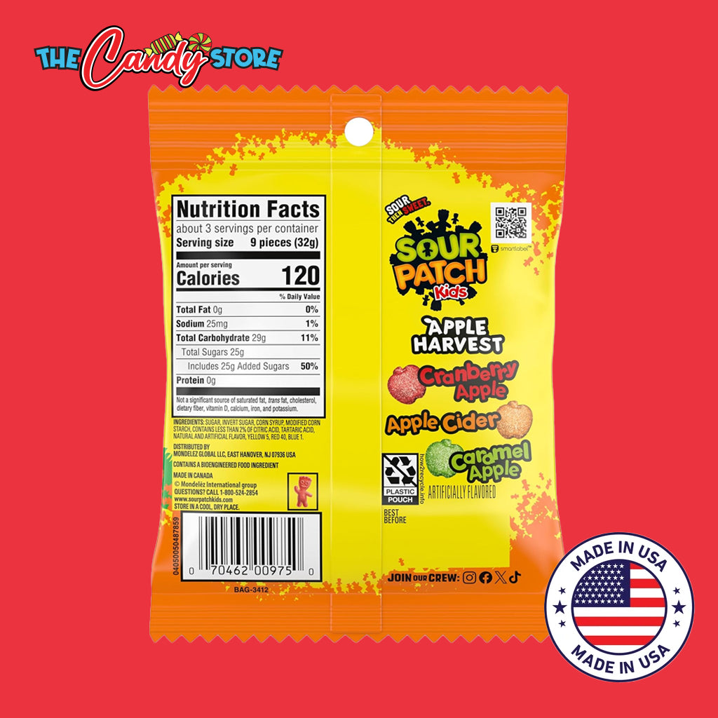 Sour Patch Kids Apple Harvest Flavour Soft Chewy Candy