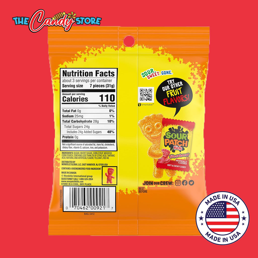 Sour Patch Kids Peach Flavour Soft Chewy Candy