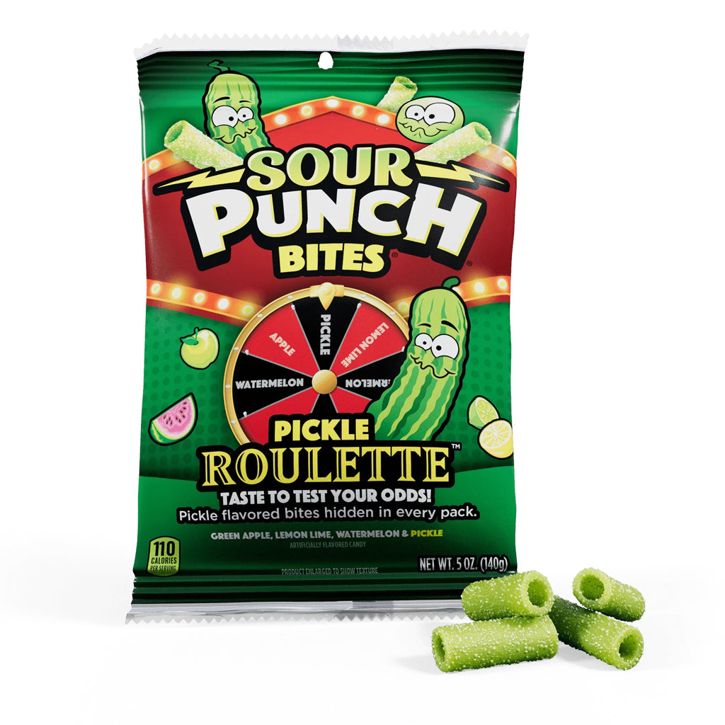 Sour Punch Pickle Roulette Bites Sweet Bag