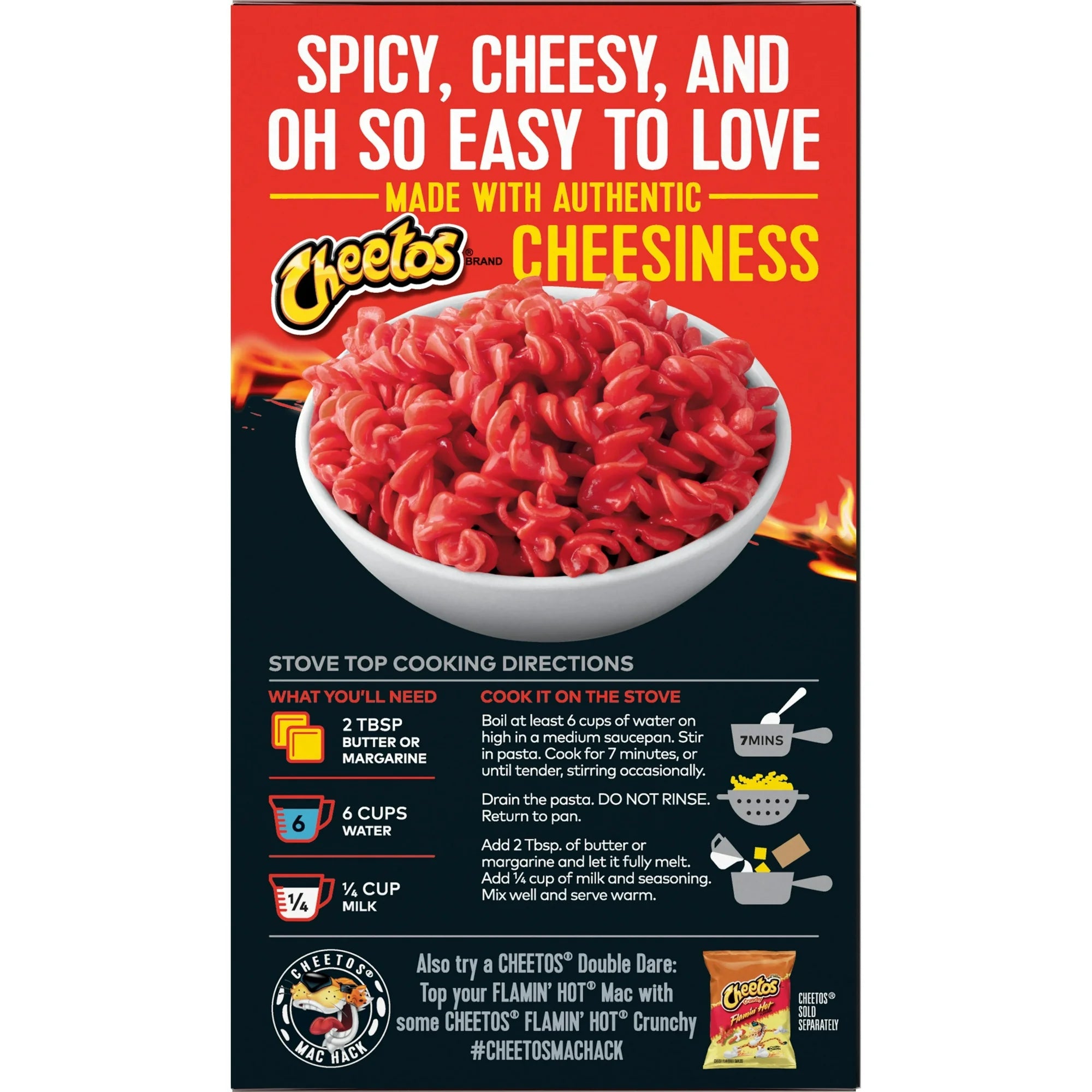 Cheetos Flamin' Hot Mac’ N Cheese Snack