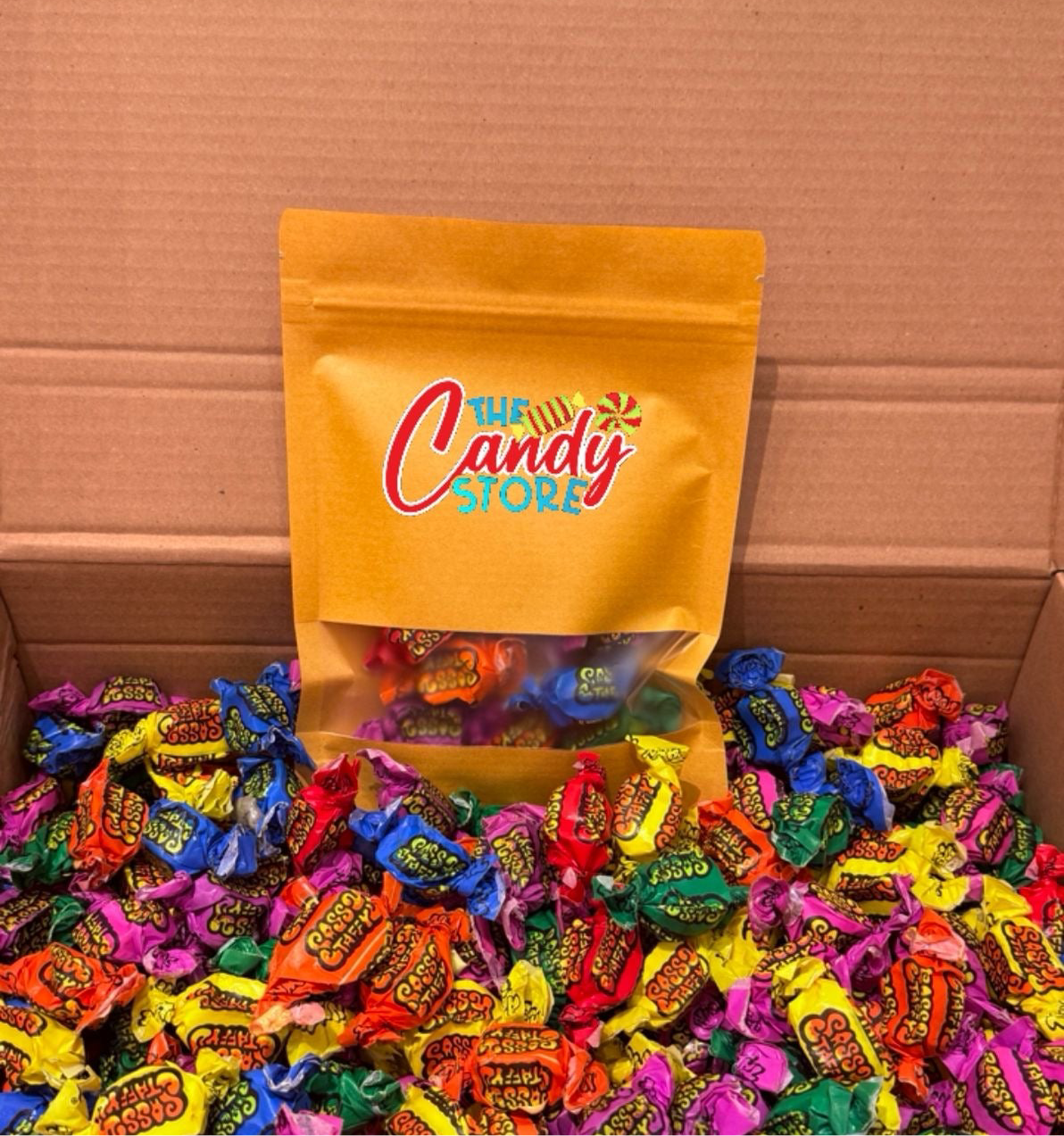 GOURMET SOUR SALT WATER ASSORTED TAFFY CANDY (HALAL FRIENDLY)