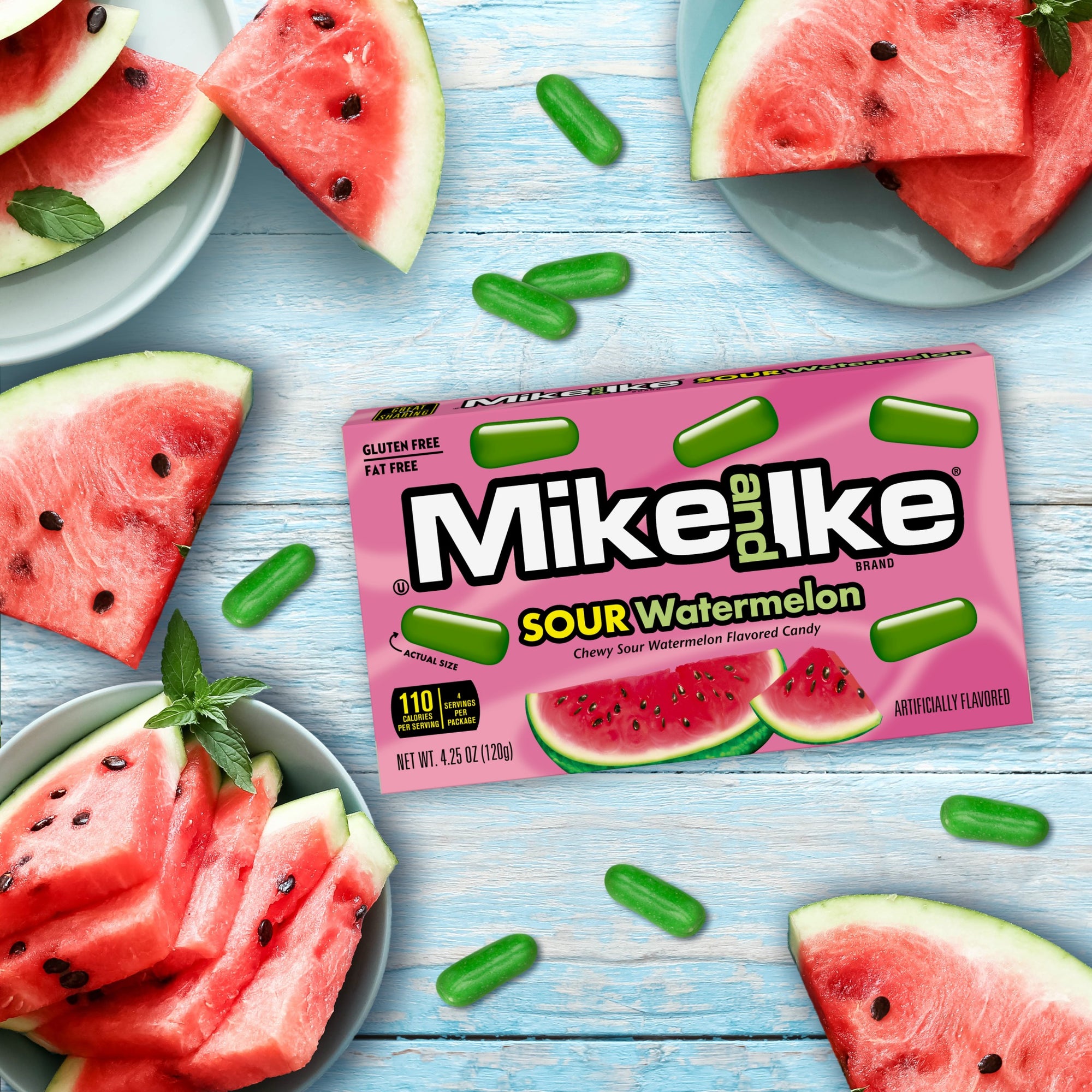 Mike and Ike Sour Watermelon Chewy Candy