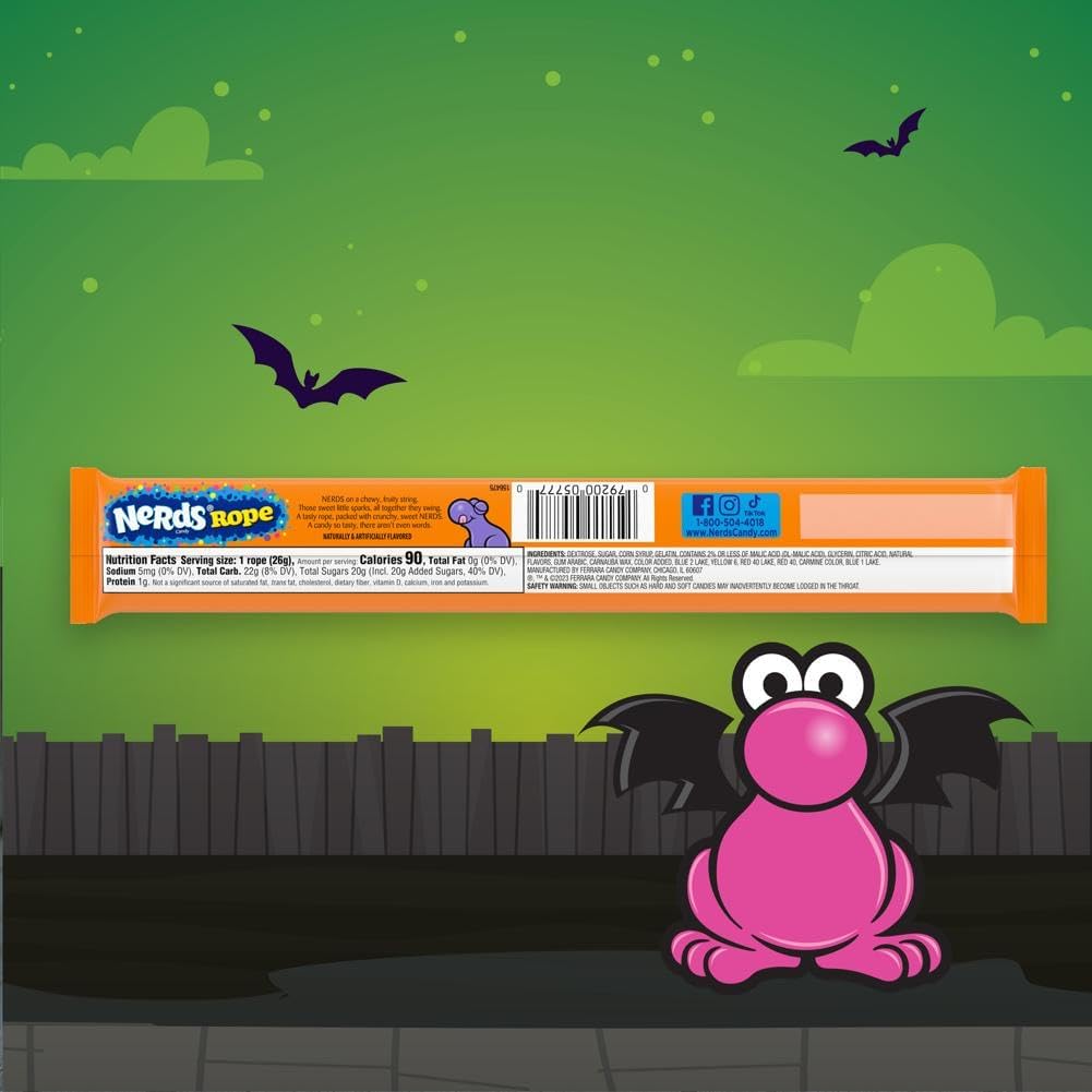 Nerds Spooky Halloween Ropes Soft Chewy Candy