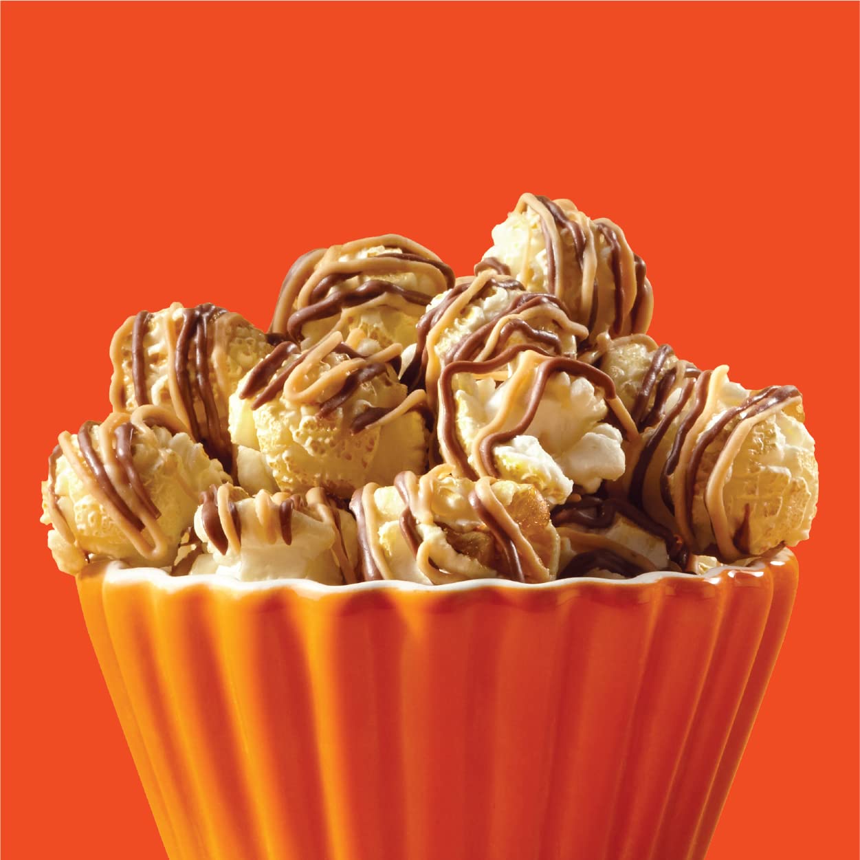 Reese's Peanut Butter and Chocolate Drizzled Popcorn