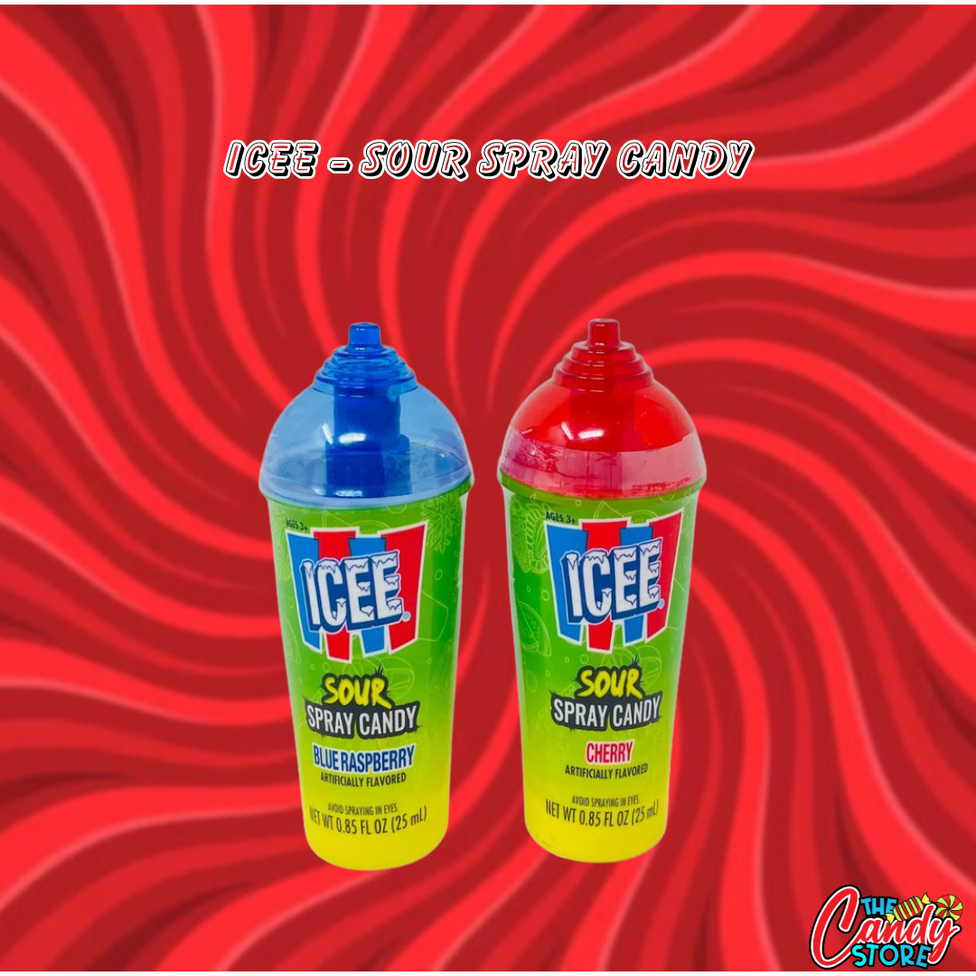 Icee Sour Spray Candy - 0.85oz - Vegan/Halal - Imported from the US by TCS