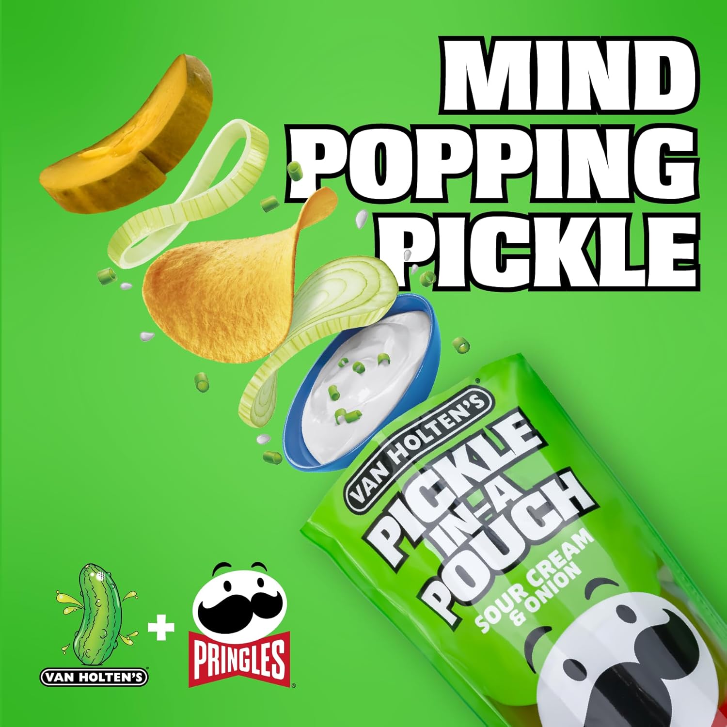 Van Holten's Pickle-In-A-Pouch Pringles Sour Cream & Onion Snack