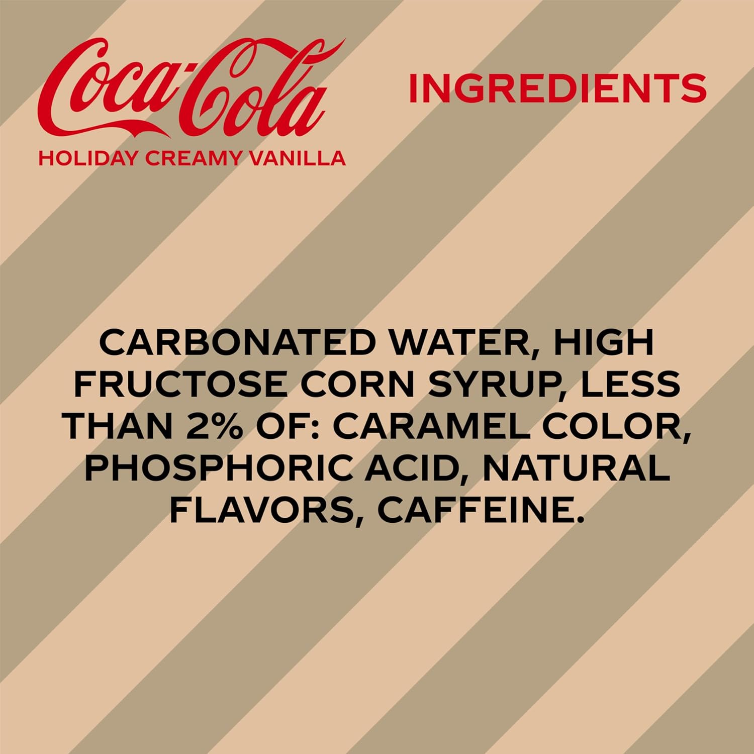 Coca Cola Holiday Creamy Vanilla Soda