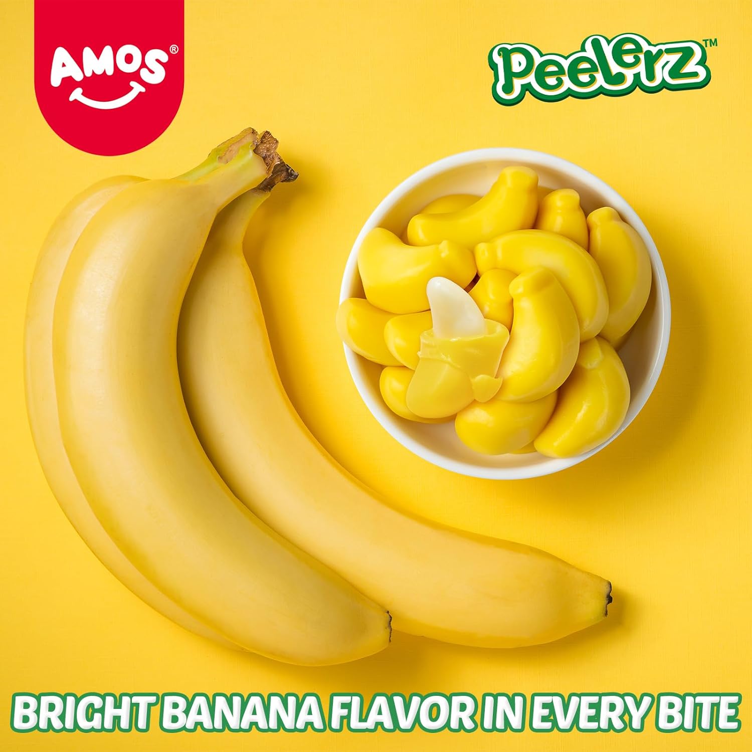 Amos Peelerz Peelable Banana Gummy Candy (Halal)