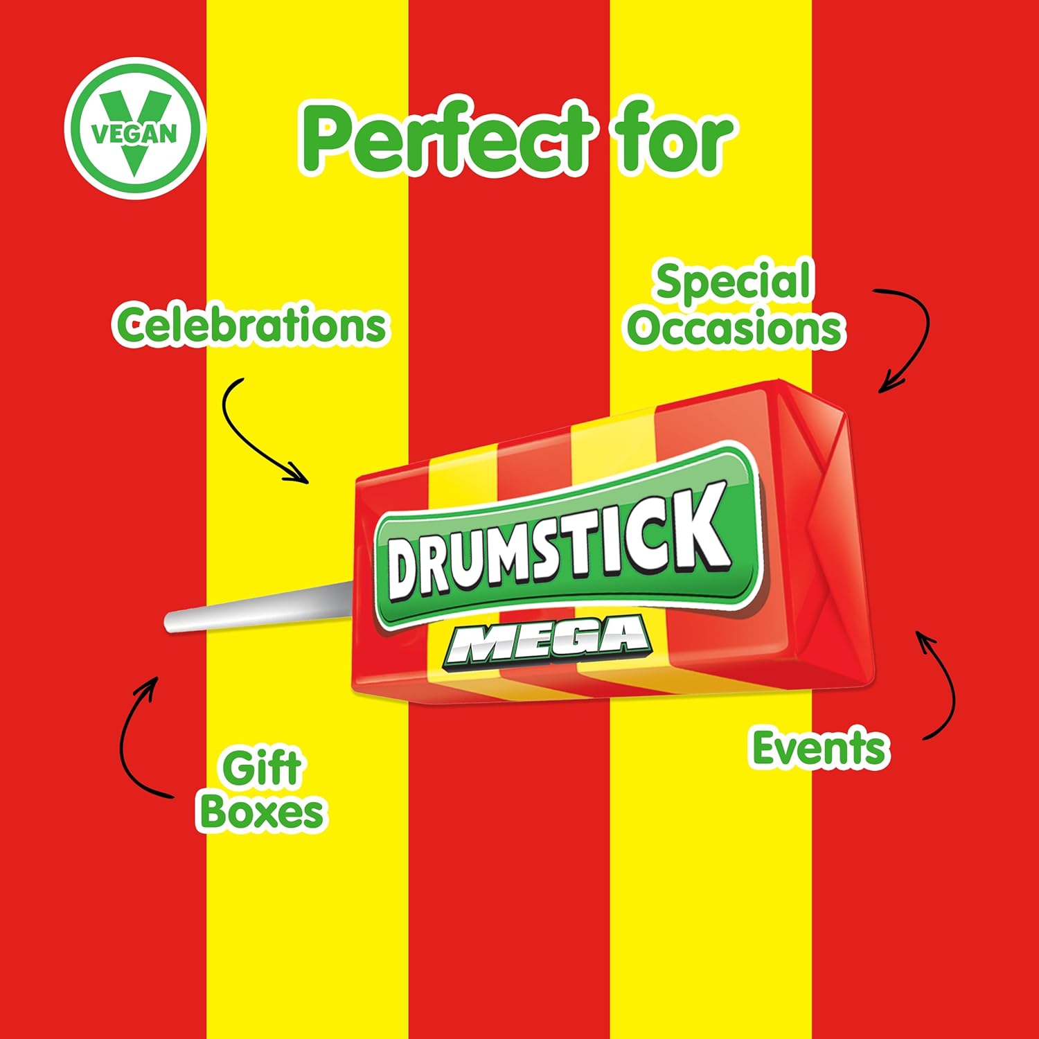 Swizzels Drumstick Mega Raspberry & Milk Lollies