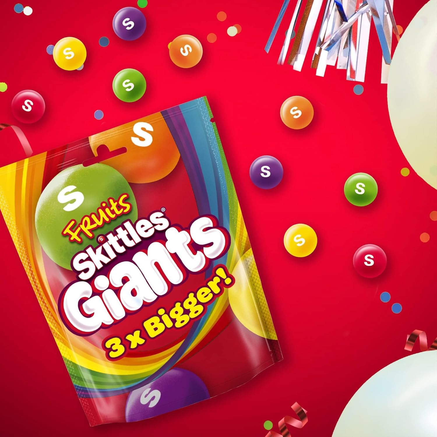 Skittles Giants x3 Bigger Fruits Flavoured Sweet Bag