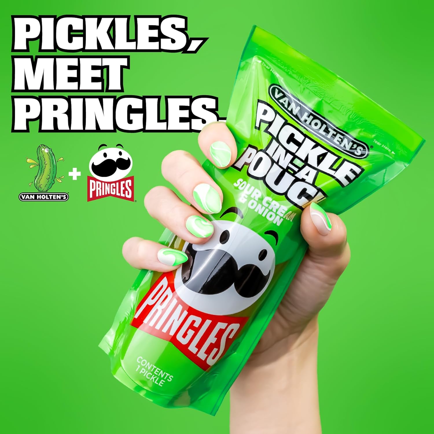 Van Holten's Pickle-In-A-Pouch Pringles Sour Cream & Onion Snack