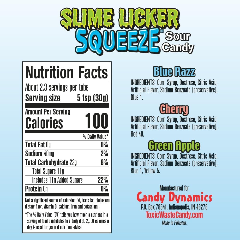 Toxic Waste Slime Licker Squeeze Sour Candy 30g