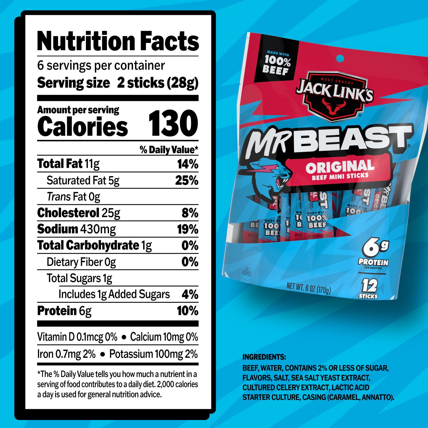 MrBeast x Jack Link’s Original Mini Beef Stick