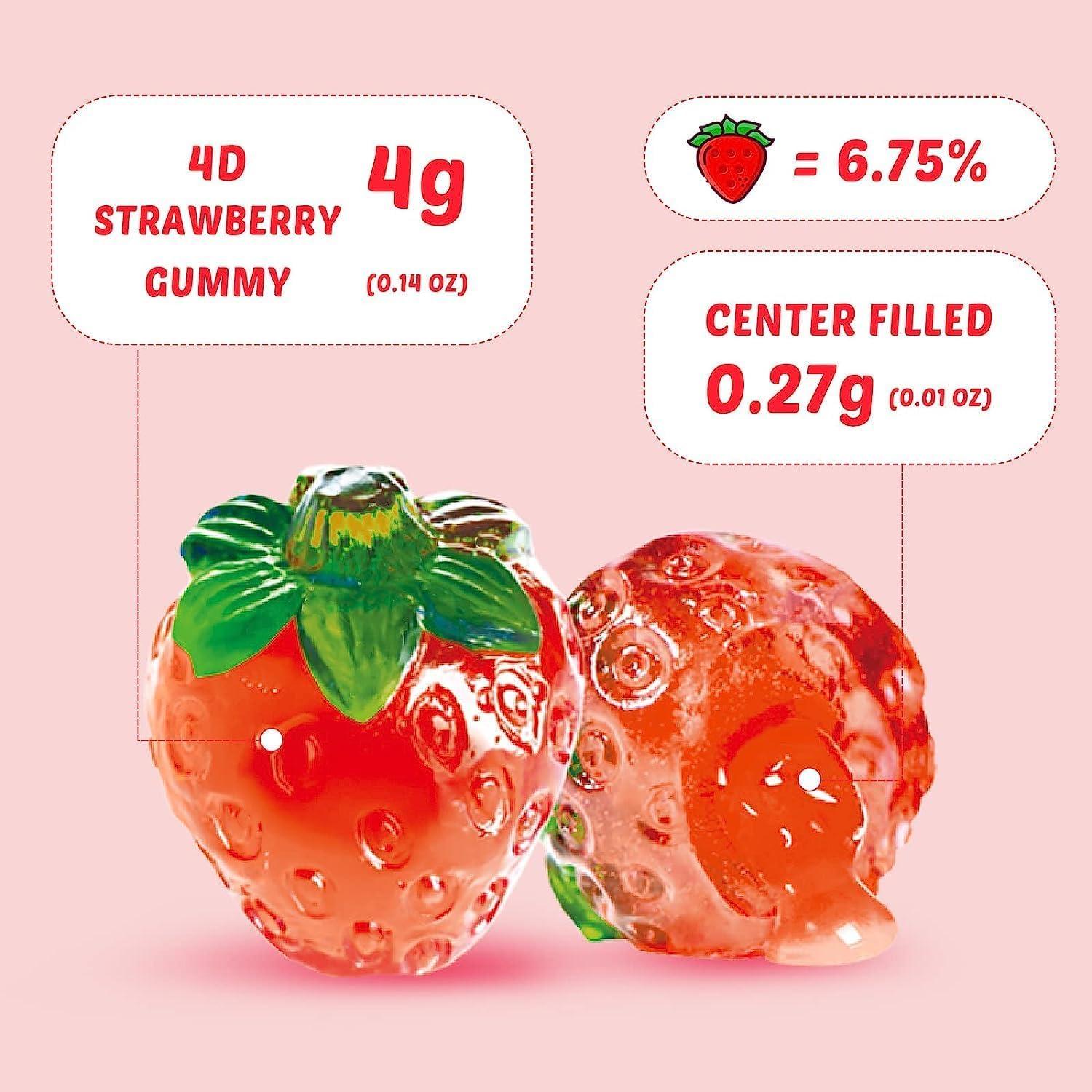 Amos 4D Strawberry Burst Fruit Gummy (Halal)