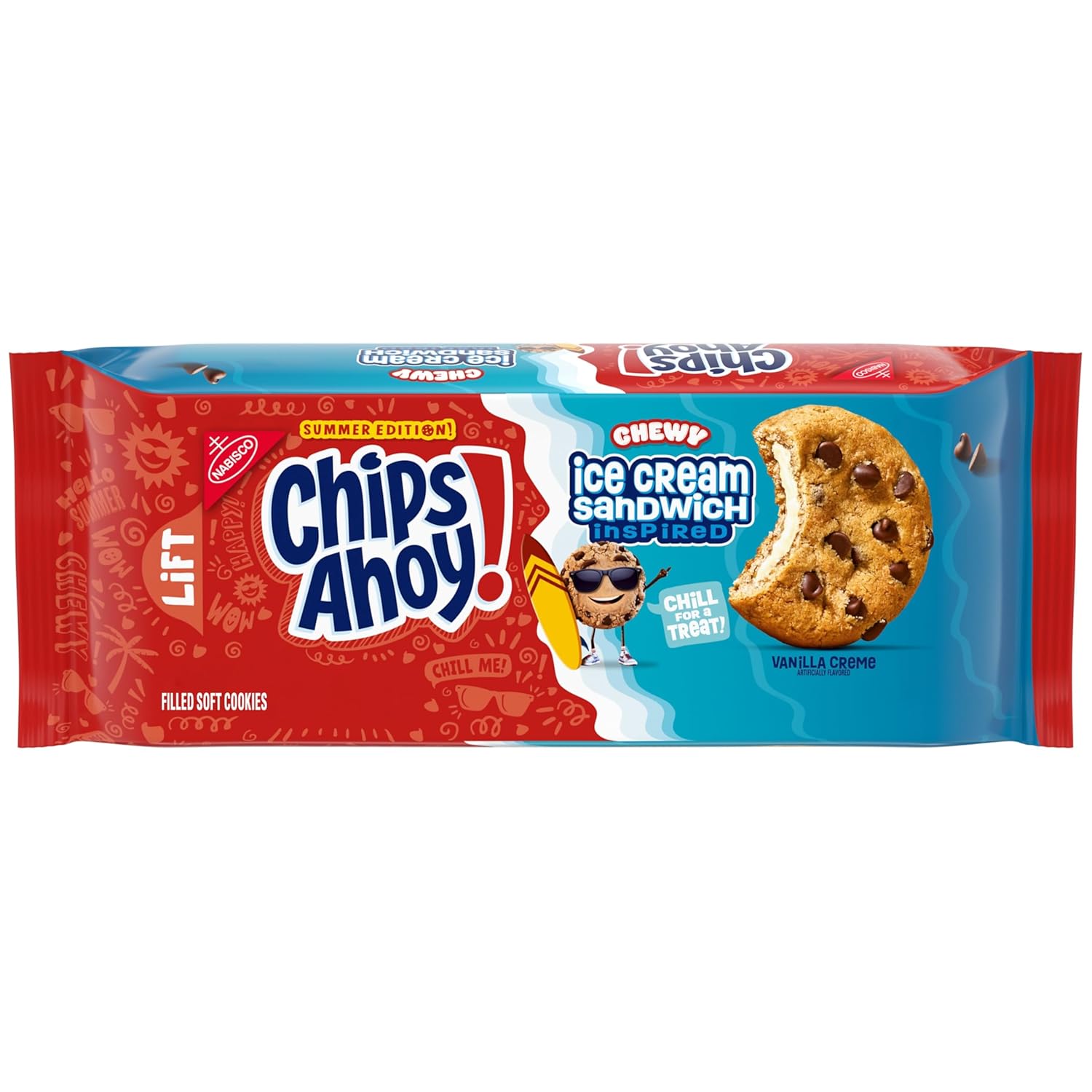 Chips Ahoy! Chewy Ice Cream Sandwich-Inspired Choc Chip Cookies