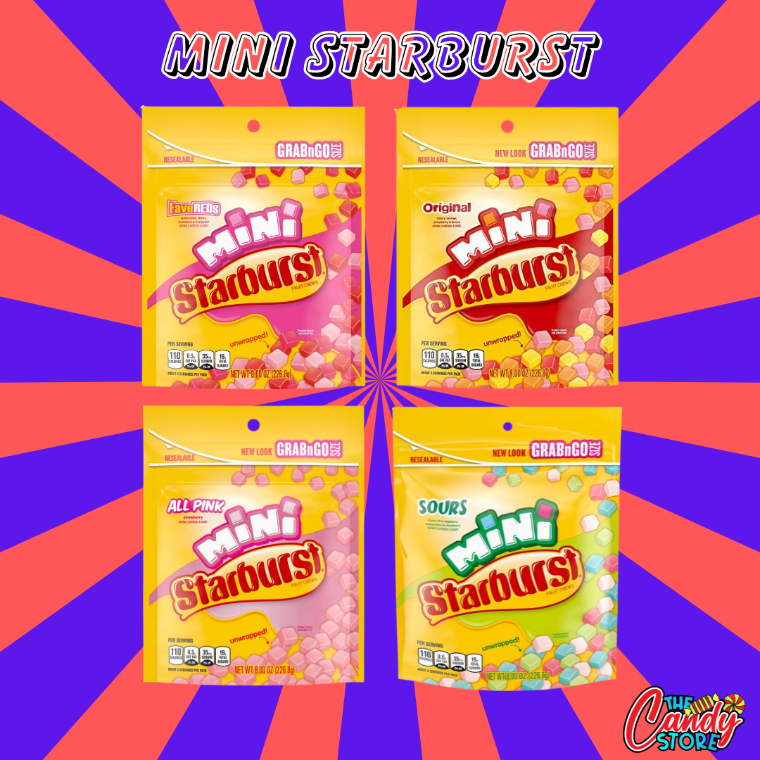 Mini Starburst Grab N Go - 226.8g - Vegeterian - Imported from the US by TCS