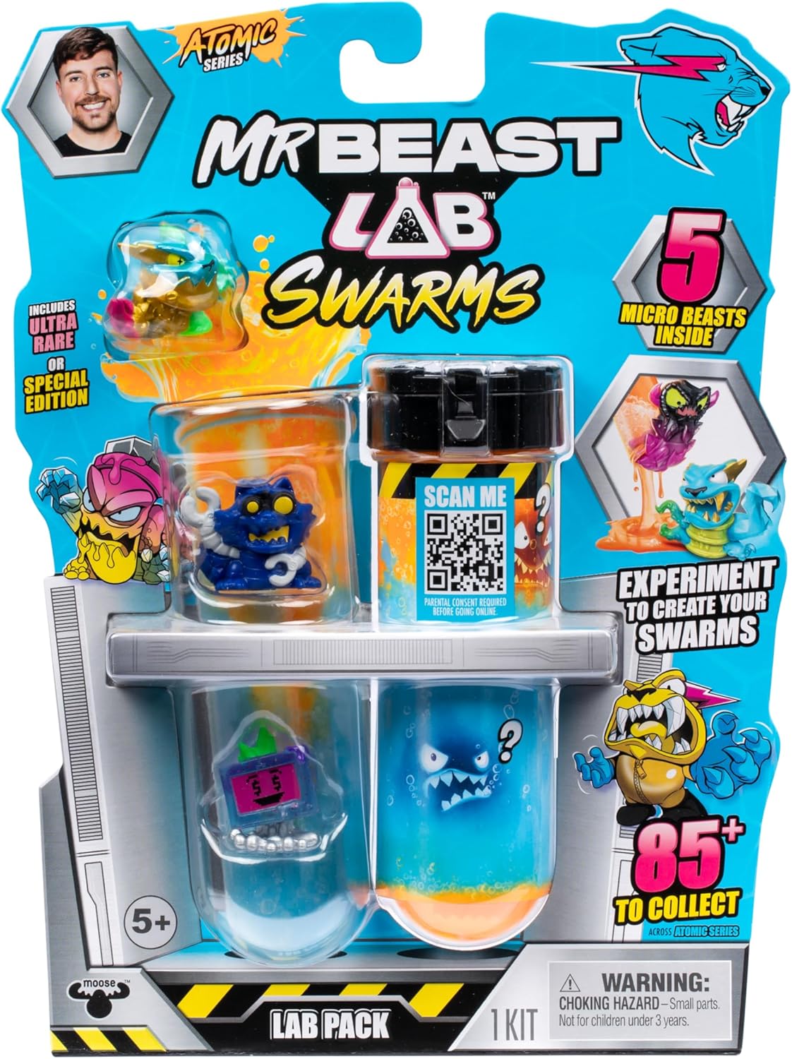 Mr Beast Lab Swarms 5 Monsters Collectible Micro Beasts Toy