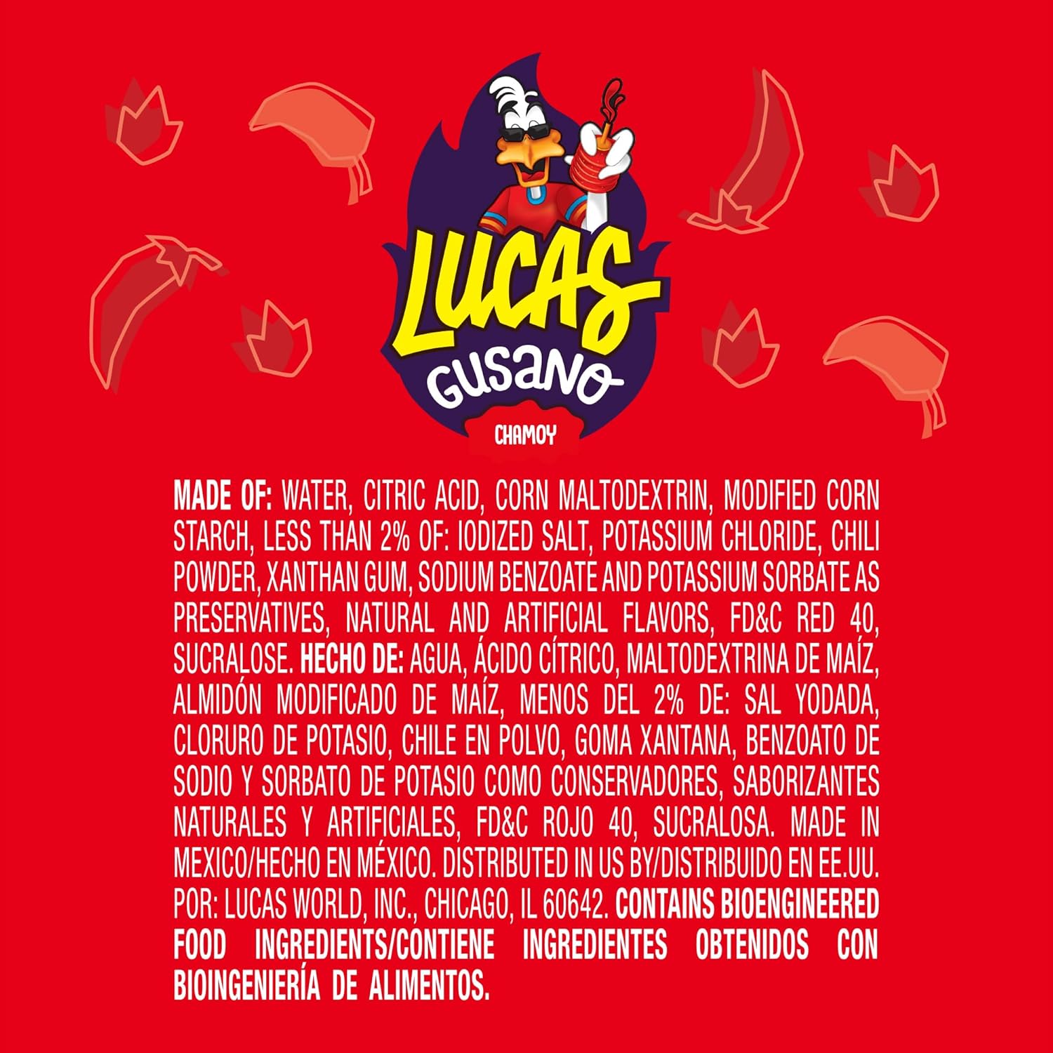 Lucas Gusano Chamoy Flavored Hot Liquid Candy