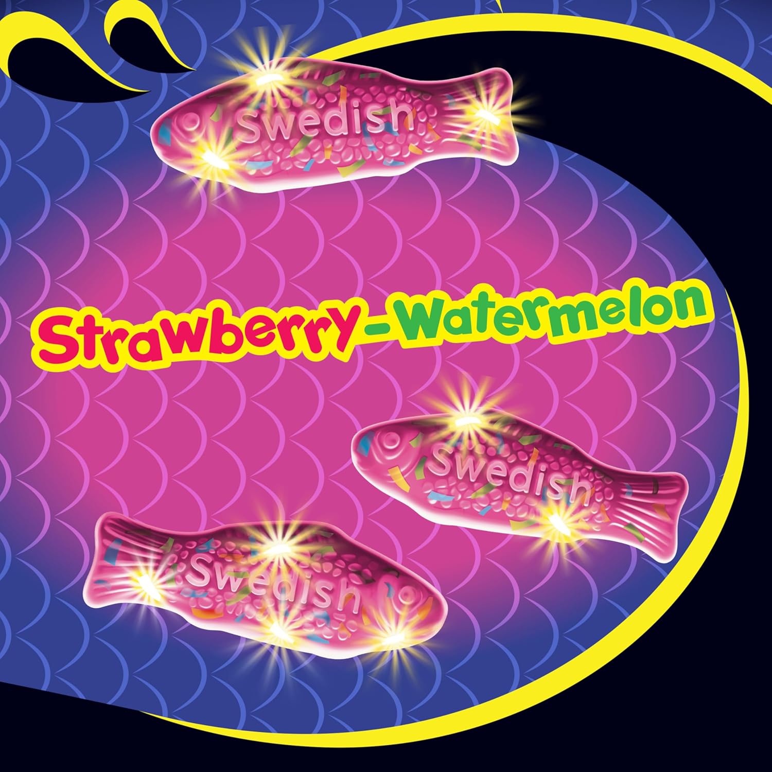 Swedish Fish Mini Strawberry-Watermelon Glow Ups Soft Chewy Candy