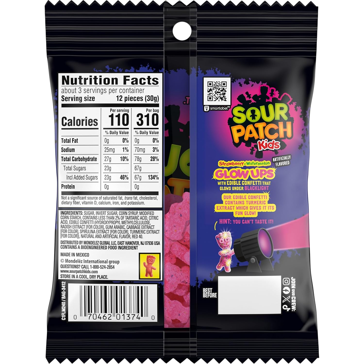 Sour Patch Kids Strawberry-Watermelon Glow Ups Sweet