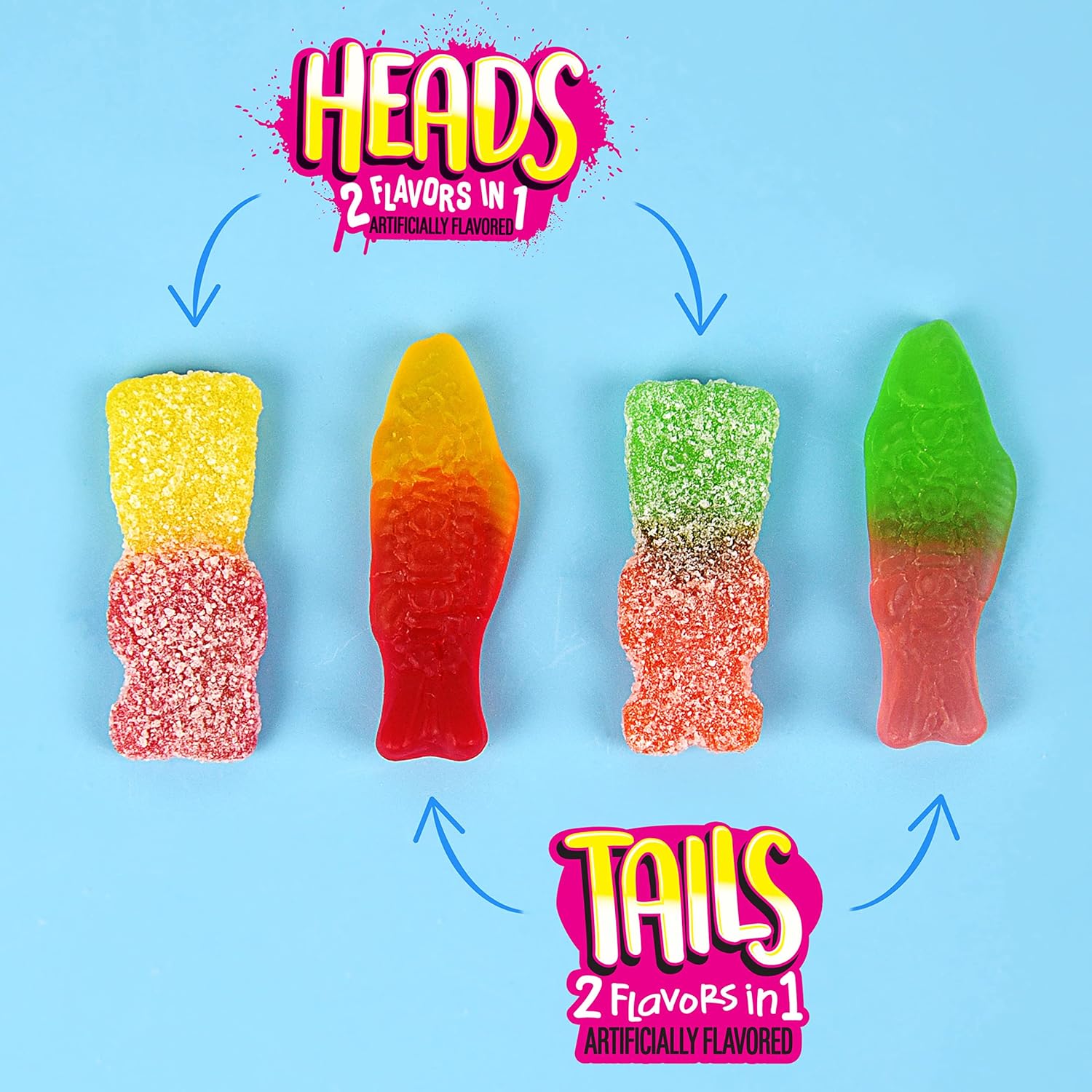 Swedish Fish 2-IN-1 Tails Soft Chewy Candy